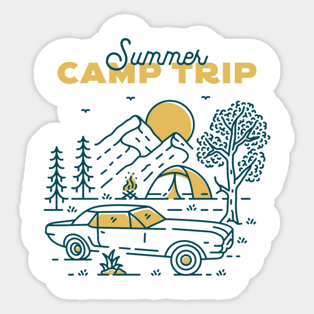 Summer Camp Trip Sticker by VEKTORKITA